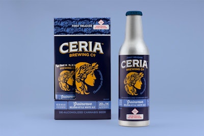 CERIA Grainwave is in a 10-oz aluminum bottle.