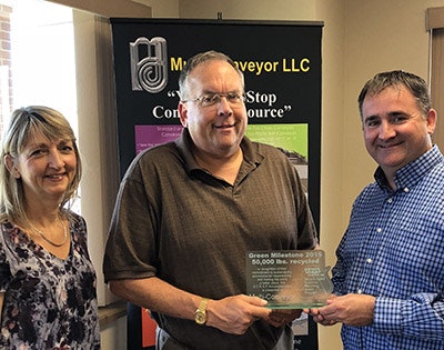 Multi-Conveyor receives S.C.R.A.P. Plastics Recycling Achievement Award.