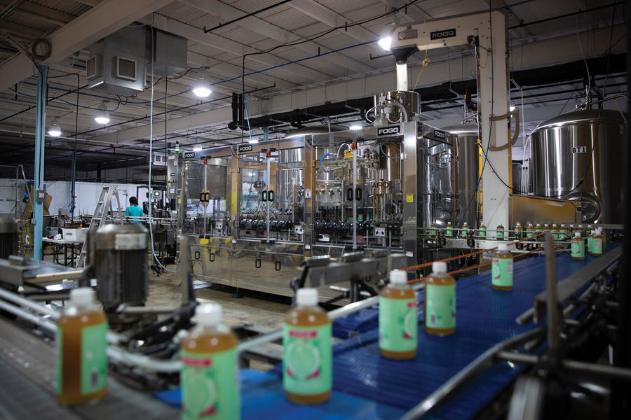 Big Easy Bucha&rsquo;s new monobloc features a 30-valve rinser, 36 filling valves, and a six-head rotary capper.