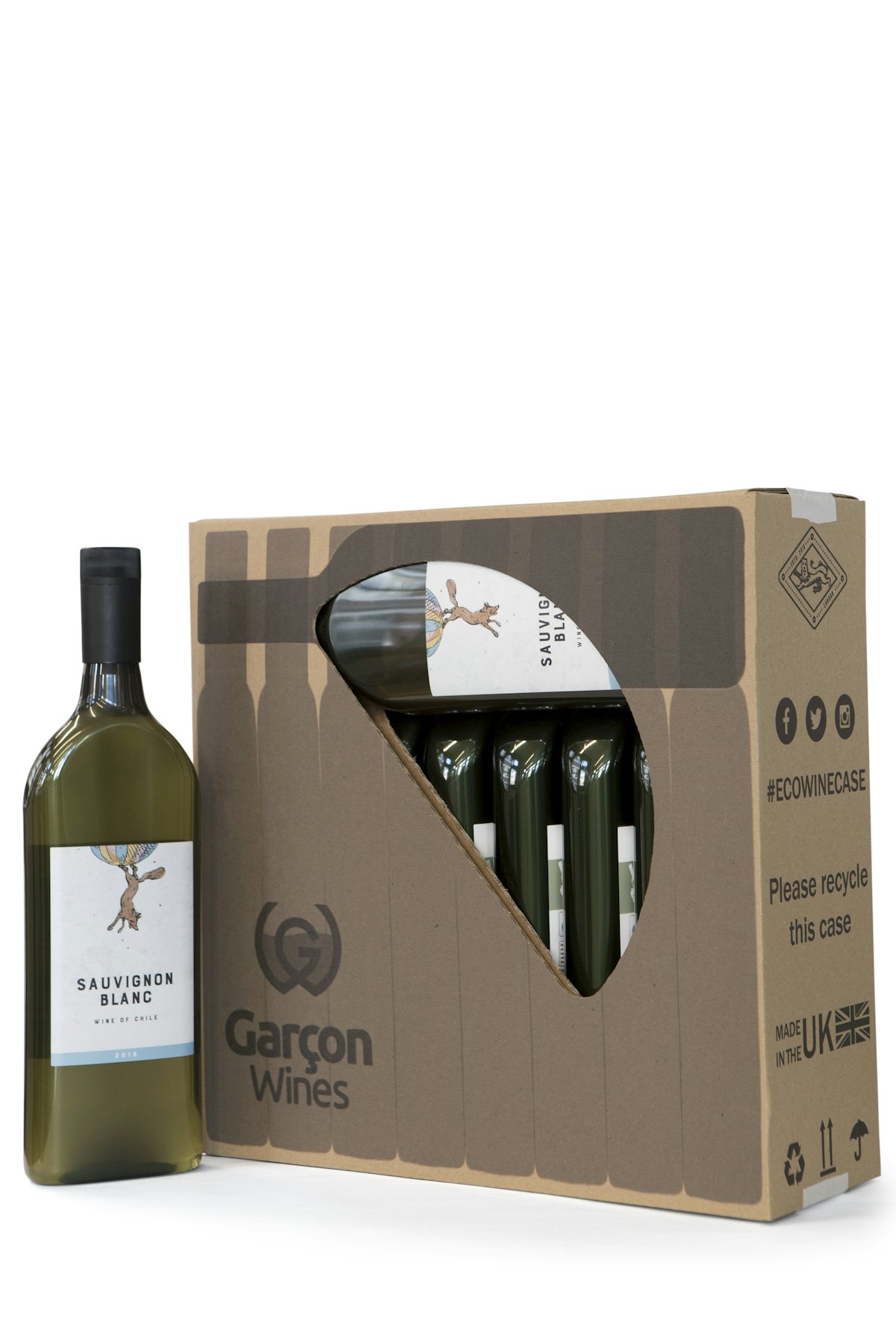 Flat wine bottle gets complementary case | Packaging World