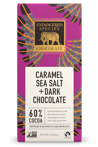 Endangered Species Chocolate’s 3-oz premium bars receive a package design ‘reboot’ to better align with consumer expectations.