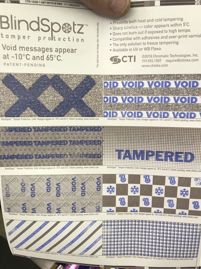 BlindSpotz™ Tamper Heat & Tamper Freeze samples: freeze tampered