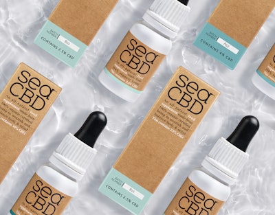 The package design for Sea CBD is a fresh direction for the fast-growing cannabidiol oil market in the U.K.