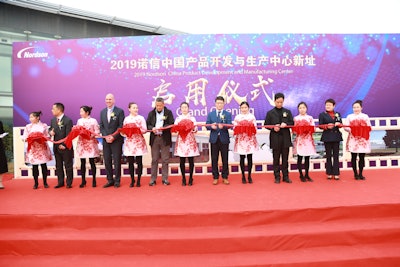 Opening of Nordson’s manufacturing facility in Shanghai, China