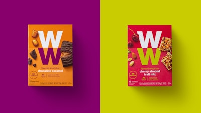 The design transitions from functional, white packaging to one that reflects the vibrancy and diversity of the WW community.