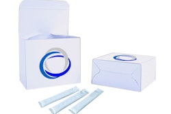 A complete packaging line loads stick packs of single-serve powders into a flip-top box design.