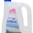 A custom 4-L high-density polyethylene bottle provides a drip-free dispensing method for AdBlue diesel engine fuel.