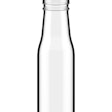 Single-serve glass wine bottle