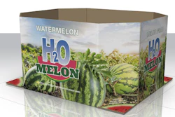 Digitally printed corrugated bins for Savco watermelons.