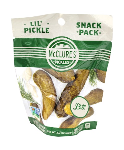 McClures introduces 2.2-oz pouched pickles.