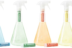 The automatically replenishing, subscription-based, direct-to-consumer home cleaning system from Truman’s consists of four durable PET spray bottles into which cartridges of replacement cleaner snuggly fit.