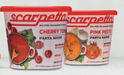 In-mold label has EVOH to provide oxygen barrier.