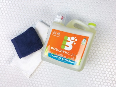 Boulder Clean has introduced a new 230-oz bottle for its laundry detergent that incorporates 25% plant-based bioplastic.