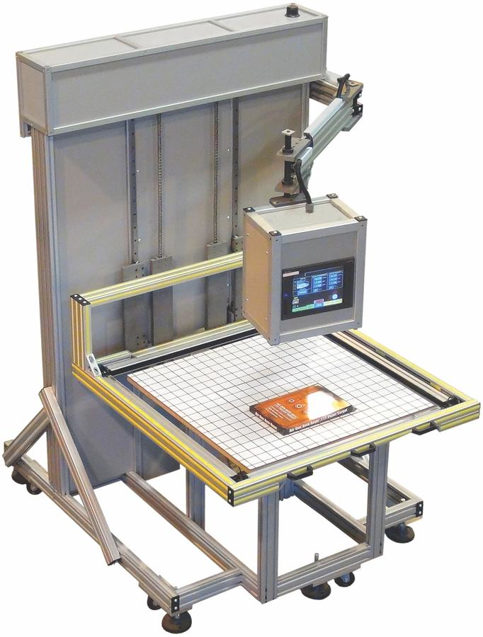 Items to be packed are set upon a sizing table and scanned with a measuring light screen from Banner Engineering that uses an array of closely spaced light beams to determine the precise profile of what&rsquo;s on the sizing table.