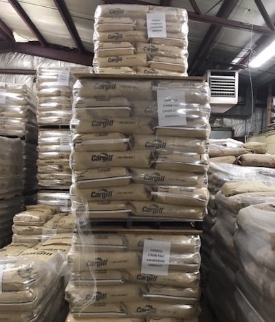 Cargill Malt bags on pallet