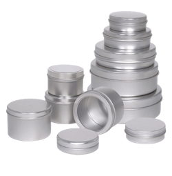 Round Aluminium Seamless Tin Containers