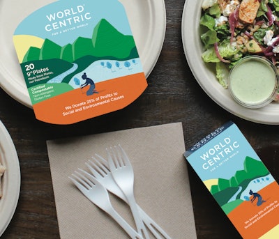World Centric certified compostable tableware