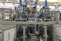Priority Plastics' new high speed tight head machine in its Portland, IN facility.