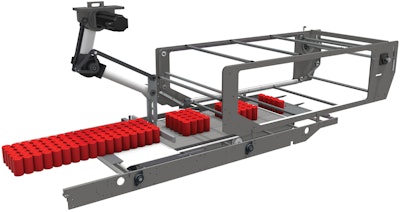 Replacing a pair of integrated linear thrusters with a SCARA robotic arm has greatly simplified the container metering system on Douglas Machine’s Contour 60-Series shrink wrap multipackers.