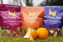 These granola packs made of a cellulose-based compostable structure are printed digitally by foxpak flexibles.