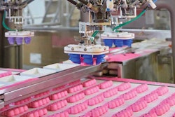 PEEPS are loaded into trays by the JLS Talon® robotic pick-and-place system, featuring ABB FlexPicker vision-guided robots and Soft Robotics gripper end-of-arm tools.