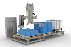 Dual Lance semi-automatic drum and tote filling machine