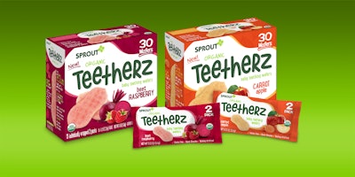 Sprout Organic Teetherz capitalizes on the demand by parents for nutritious, clean-eating options