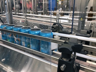 Adding a canning line meant adding a new canning filler/seamer, plus a can depalletizer, in a very limited amount of space. Now, sections of a single line can run both bottles and cans to save space.