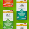 Gut Life uses clean graphics and bold colors for a powerful brand block on-shelf, while also clearly differentiating products