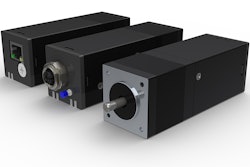 The TSM14POE StepSERVO includes a motor, an encoder, a drive, and a controller combined in a single integrated motor package.