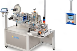 The HERMA 211 HC accommodates a wide range of cylindrical products including syringes, tubes, glass vials and ampules.