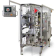 Bagger features a control box, film cage, and machine frame modified to fit into a narrow frame width of only 36 in.
