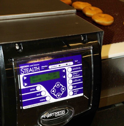 Stealth metal detectors equipped with FM software inspect 160 doughnuts/min., overcome issues with product effect and minimize false rejects at three Doughnut Peddler plants.