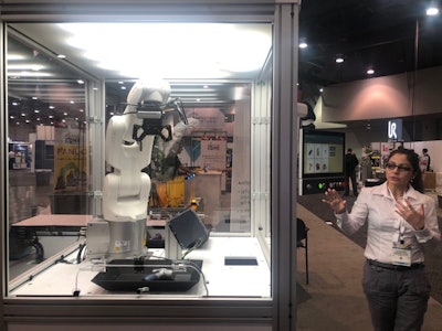 Siemens demonstrated “flexible grasping” using AI and neural network processing.