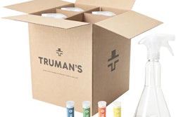 Truman’s starter kit consists of four durable PET spray bottles, each with a corresponding cleaner cartridge in four non-toxic varieties, one for each of kitchen, bath, glass, and floors.