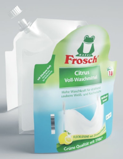 100% Recyclable PE Detergent Pouch with Detachable Panels from Werner & Mertz