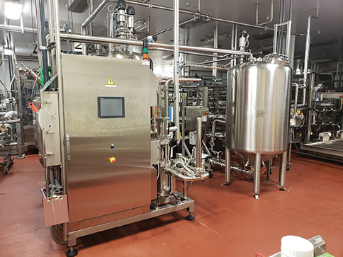 Ready Foods uses a customized two-stage heat exchanger system from HRS Heat Exchangers to cool its adobo marinade quickly and efficiently without damaging the viscous product. Photo courtesy of HRS Heat Exchangers.