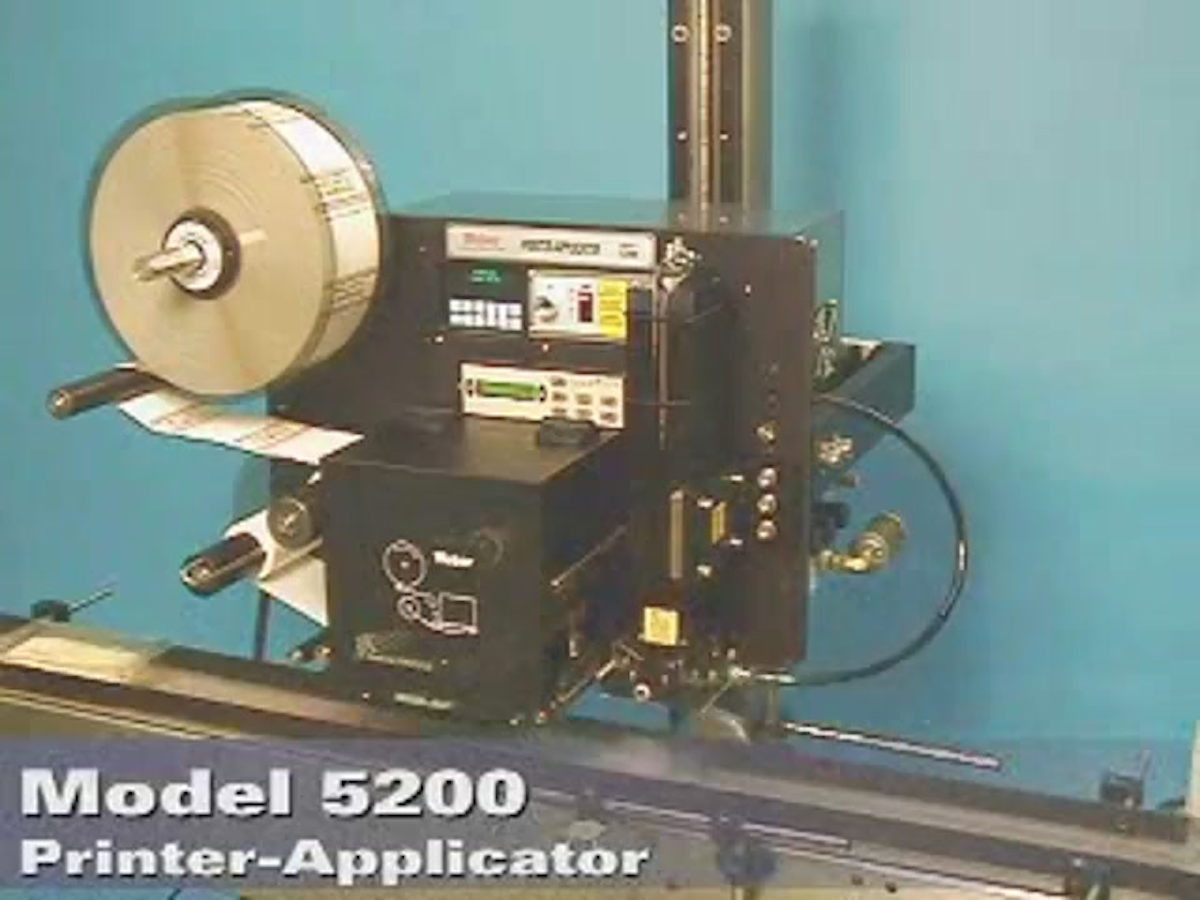 Weber Marking Systems Inc Model 5200 Label Printer Applicator Packaging World 4935