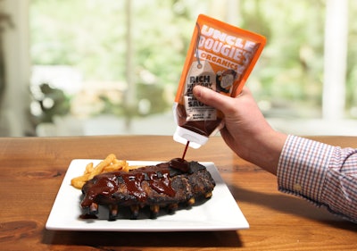 The inverted squeeze pouch makes it easier for consumers to add to their favorite meal.