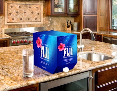 As an alternative to single-use bottles, FIJI Water will introduce a new 2.5-gal container for the refrigerator or counter.
