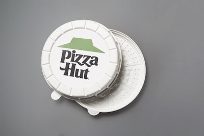 Round pizza box now being tested by Pizza Hut is industrially compostable.