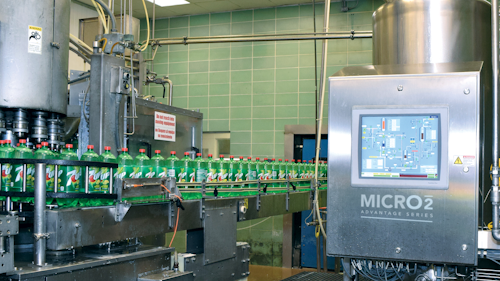 The MicrO2 blends and deaerates product upstream of Admiral’s bottle filler, reducing foaming and speeding the filling operation.
