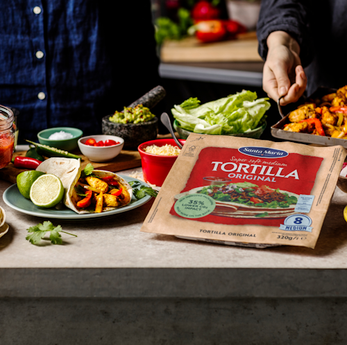 New paper-based tortilla packaging.