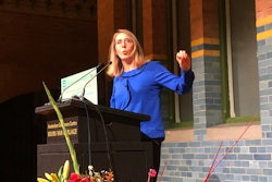 Emilie Peltre, Senior Principal Packaging Engineer for Abbott opens the Abbott Connected Health Challenge at the AIPIA World Congress.