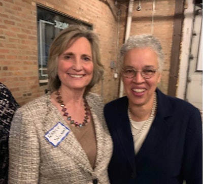 Left to right: Morrison CEO Nancy Wilson and President of the Cook County Board of Commissioners Toni Preckwinkle.