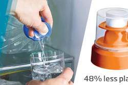 UpTap plastic bottle dispensing tap.