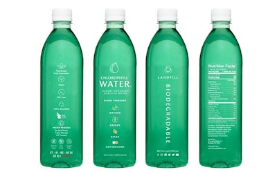 Chlorophyll Water landfill-biodegradable bottle