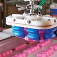 Peeps are loaded into trays by the JLS Talon robotic pick-and-place system, featuring ABB FlexPicker vision-guided robots and Soft Robotics gripper EOATs.