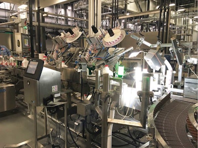 packaging line with camera inspection