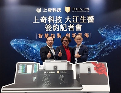 Key stakeholders celebrate the prospect of having an HP Indigo 20000 Digital Press operating soon at Taiwan's TCI Co. Ltd.